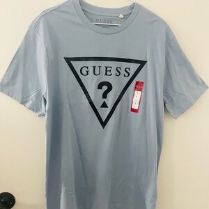 GUESS Sky Blue Triangle Logo Tee